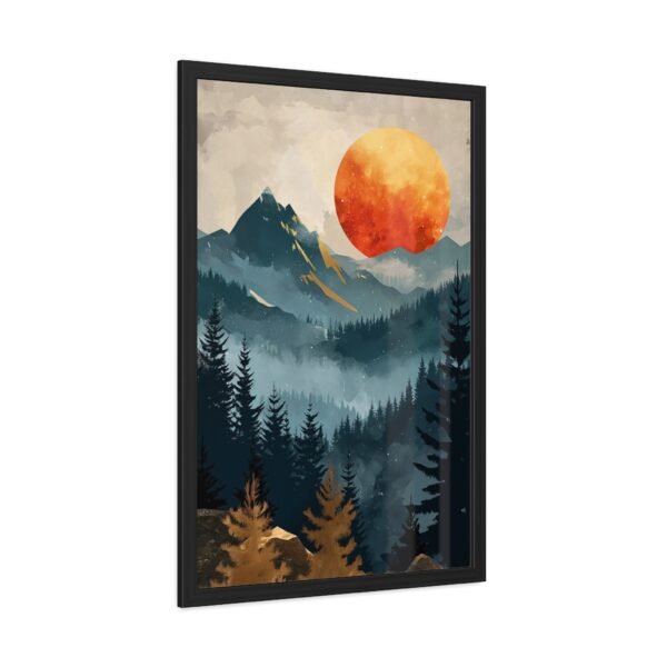 Sunset Mountain Abstract Art Framed Posters - Home Decor Wall Art - Image 10