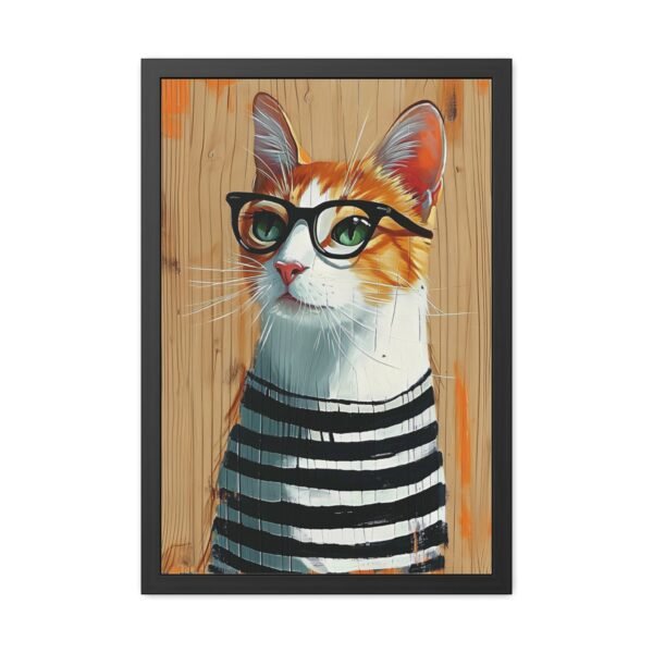 Cat Art Framed Posters - Cute Kitty Wall Decor, Kitten Illustration Prints - Image 11