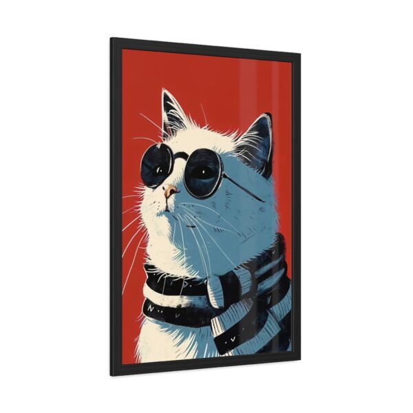 Cat with Glasses Art Framed Posters - Cute Kitty Wall Decor, Animal Lover Gift - Image 11