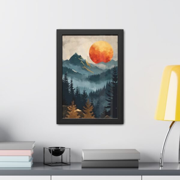 Sunset Mountain Abstract Art Framed Posters - Home Decor Wall Art - Image 6