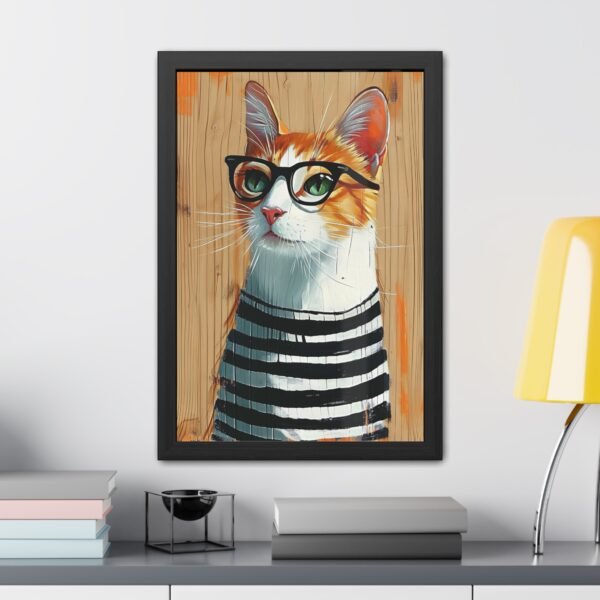 Cat Art Framed Posters - Cute Kitty Wall Decor, Kitten Illustration Prints - Image 10