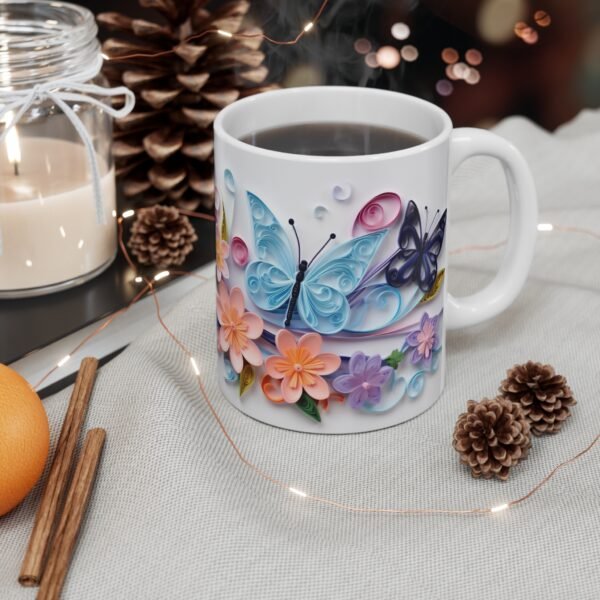 Colorful Flower Mug - 3D Floral Coffee Cup Gift