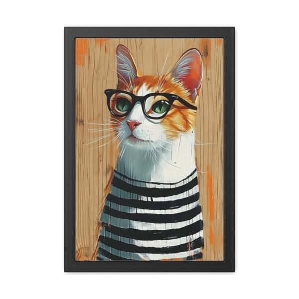 Cat Art Framed Posters - Cute Kitty Wall Decor, Kitten Illustration Prints - Image 9