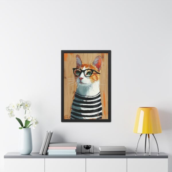 Cat Art Framed Posters - Cute Kitty Wall Decor, Kitten Illustration Prints - Image 12