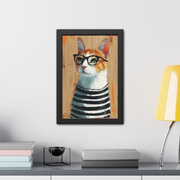 Cat Art Framed Posters - Cute Kitty Wall Decor, Kitten Illustration Prints - Image 8