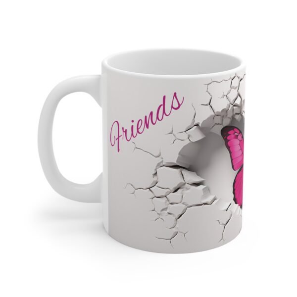 Butterfly Heart Friend Forever Mug - Friendship Coffee Mug - Image 3