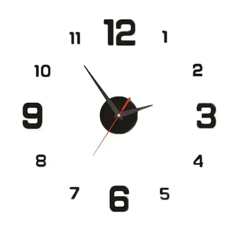 3D Luminous Wall Clock Frameless Acrylic DIY Digital Clock Wall Stickers Mute Clock for Living Room