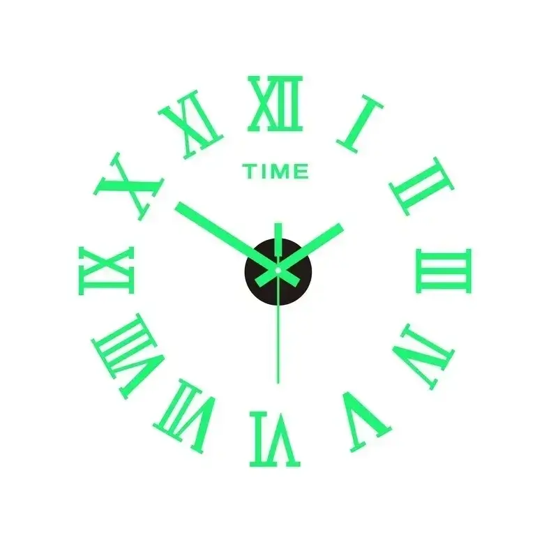3D Luminous Wall Clock Frameless Acrylic DIY Digital Clock Wall Stickers Mute Clock for Living Room - Image 4