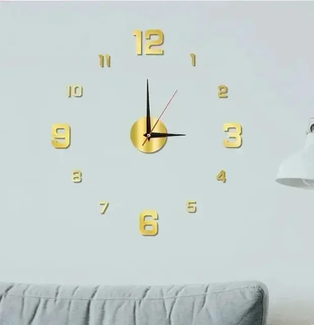 3D Luminous Wall Clock Frameless Acrylic DIY Digital Clock Wall Stickers Mute Clock for Living Room - Image 7
