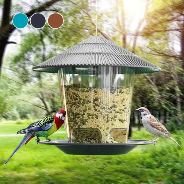 Bird Feeder Automatic Foot Feeding Tool, Outdoor Bird Feeder Hanging Nut Feeding, Multiple Hole Dispenser Holder Food Container