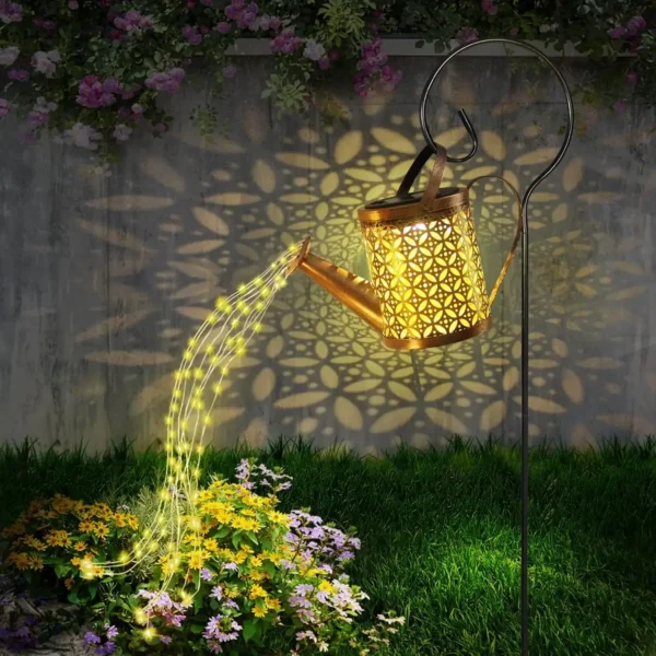 Solar Watering Can LED Fairy Light Lantern - Garden Décor
