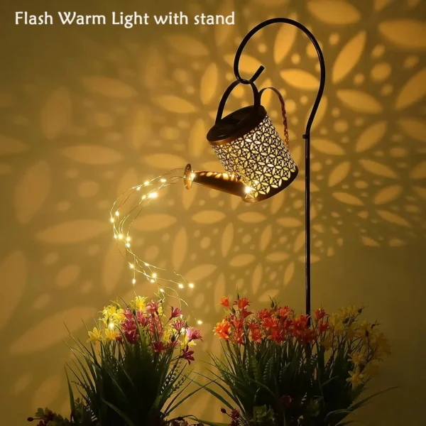 Solar Watering Can LED Fairy Light Lantern - Garden Décor - Image 5