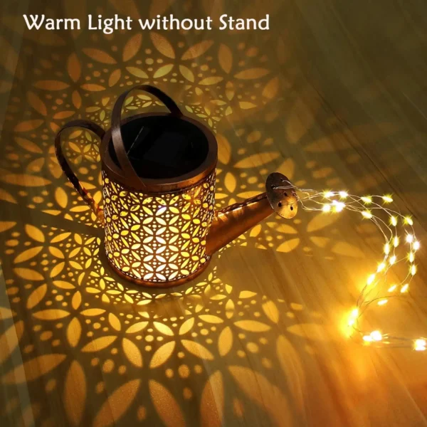 Solar Watering Can LED Fairy Light Lantern - Garden Décor - Image 2