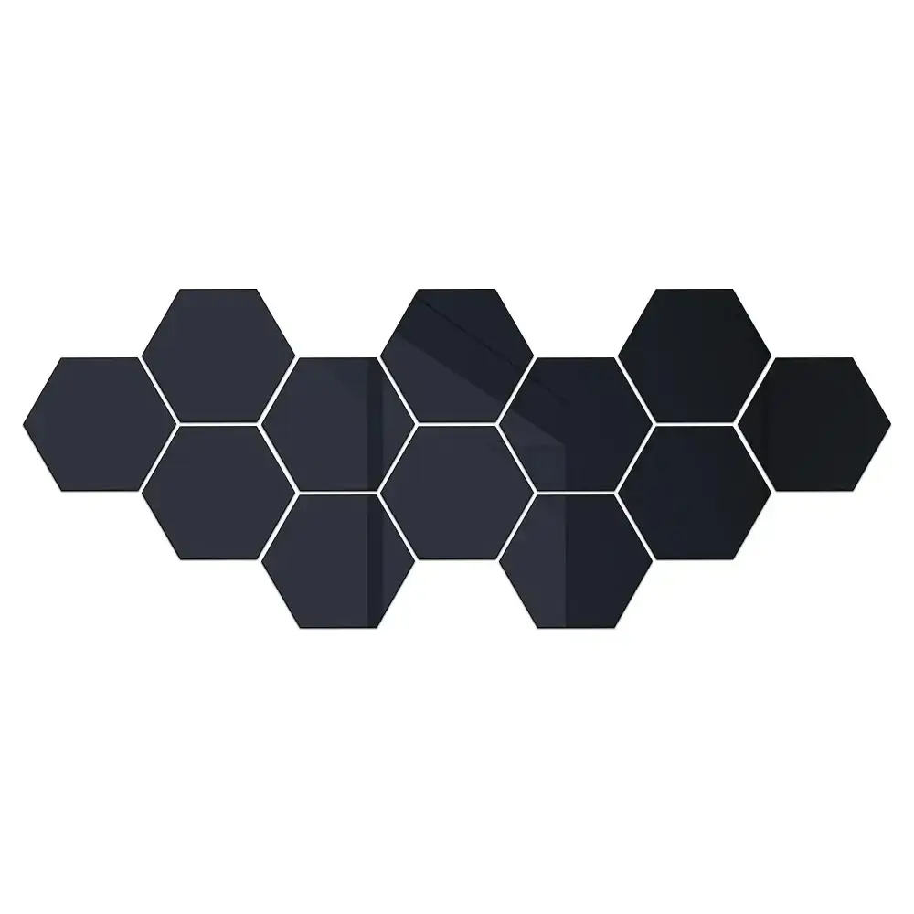 3D Hexagonal Mirror Wall Sticker Acrylic Silver DIY TV Background Living Room Stickers Wall Decor Bedroom Bathroom Home Decor - Image 11