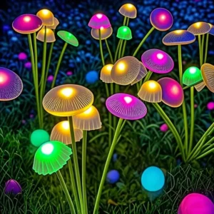 Solar Mushroom Garden Lights – Waterproof LED Outdoor Decor with Dual Modes