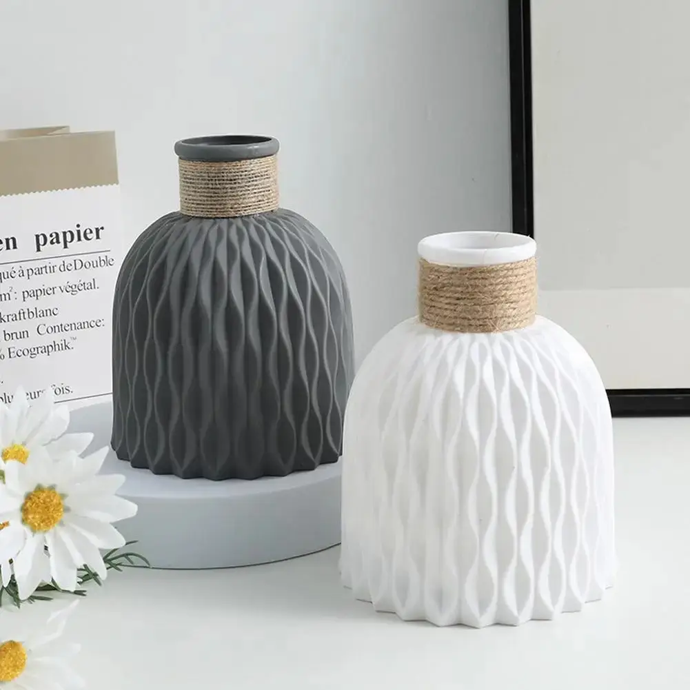 Modern Textured Plastic Decorative Vase for Home, Office & Events - Image 2