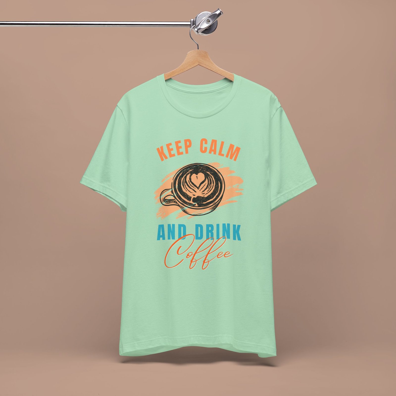 Keep Calm and Drink Coffee Graphic Tee - Funny Coffee Lover Shirt - Image 11