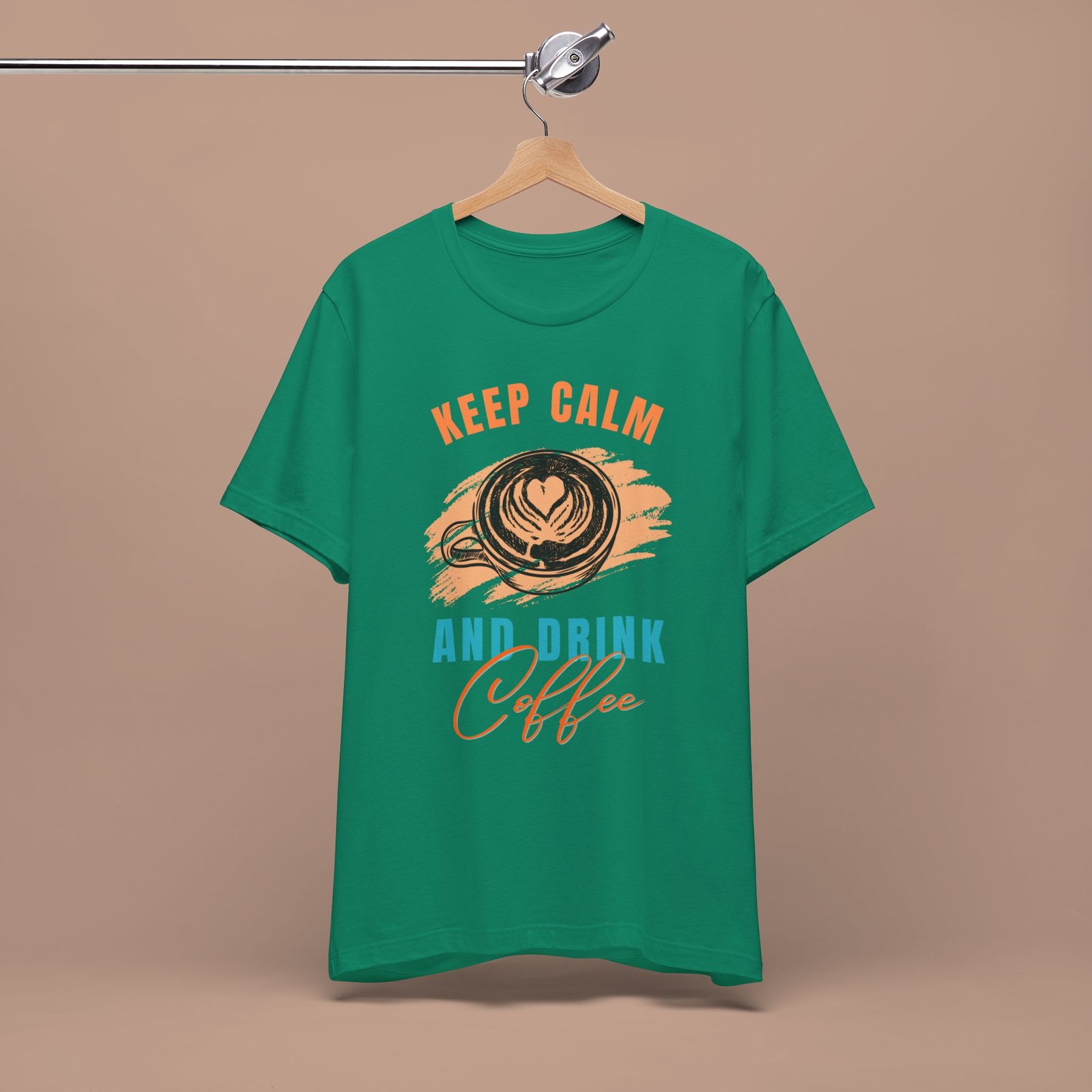 Keep Calm and Drink Coffee Graphic Tee - Funny Coffee Lover Shirt - Image 16