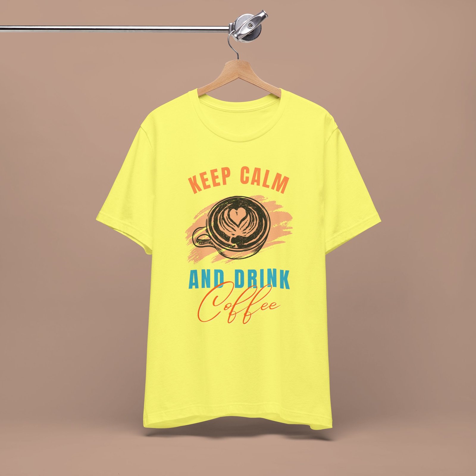 Keep Calm and Drink Coffee Graphic Tee - Funny Coffee Lover Shirt - Image 10