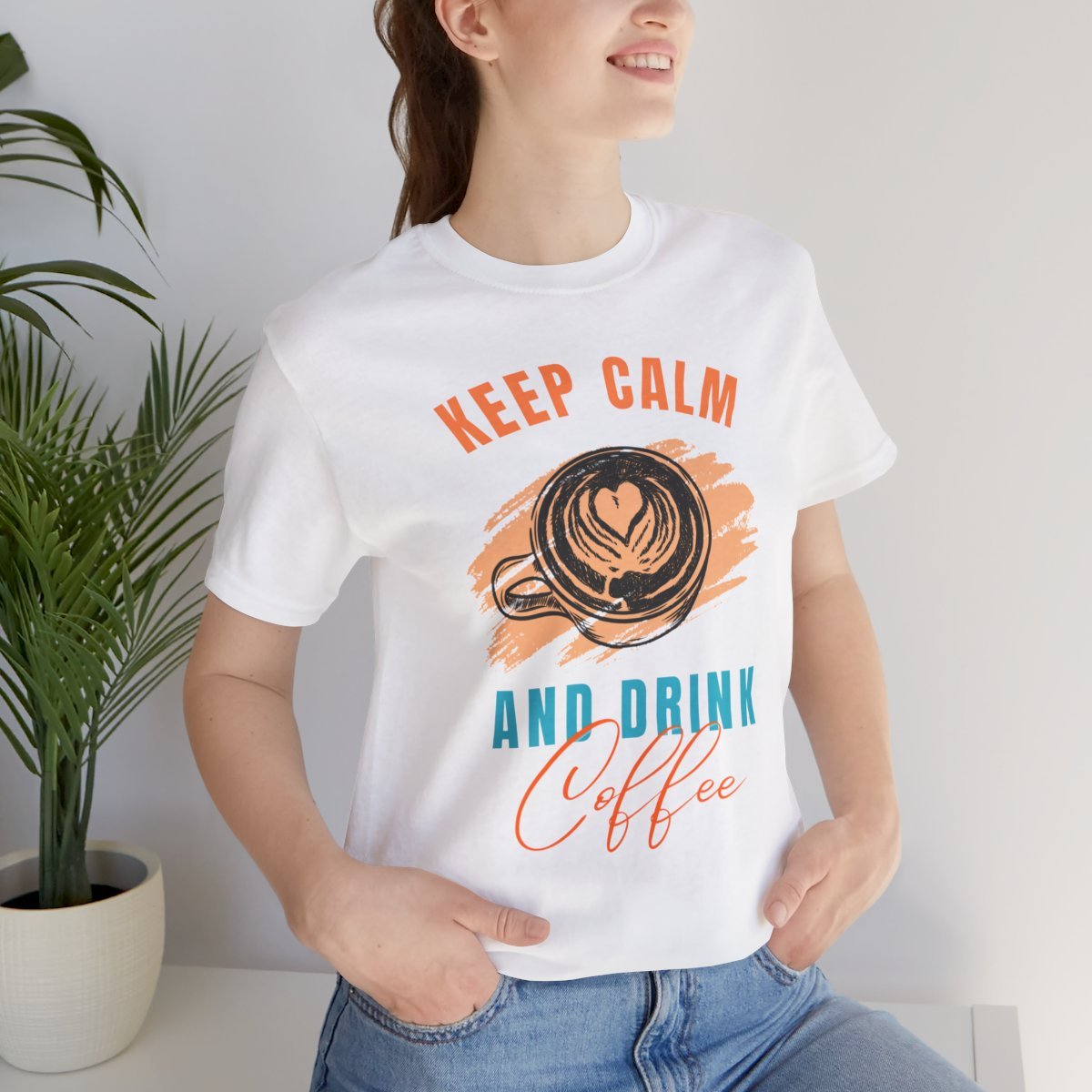 Keep Calm and Drink Coffee Graphic Tee - Funny Coffee Lover Shirt
