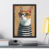 Cat Art Framed Posters - Cute Kitty Wall Decor, Kitten Illustration Prints - Image 10