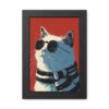 Cat with Glasses Art Framed Posters - Cute Kitty Wall Decor, Animal Lover Gift - Image 3