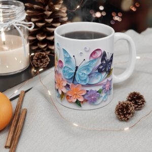 Colorful Flower Mug - 3D Floral Coffee Cup Gift