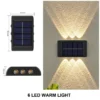 Solar Wall Lamp Outdoor Waterproof Solar Powered Light UP and Down Illuminate Home Garden Yard Decoration Outside Sunlights - Image 2