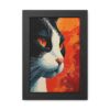 Vibrant Cat Illustration Poster - Framed Artistic Wall Art for Animal Lovers - Image 5
