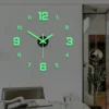 3D Luminous Wall Clock Frameless Acrylic DIY Digital Clock Wall Stickers Mute Clock for Living Room - Image 3