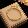 Classic Rope Chain Bracelet in Gold – 316 Stainless Steel Statement Jewelry for Women