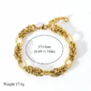 Vintage Gold Stainless Steel Chain Link Bracelet for Women โ Retro Elegant Jewelry - Image 6