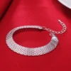 Sterling silver Bracelets for women Exquisite fashion weaving chain Wedding party Christmas gifts Jewelry - Image 3