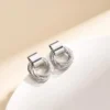 Retro Metal Gold Color Multiple Small Circle Stud Earrings for Women - Image 2