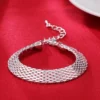 Sterling silver Bracelets for women Exquisite fashion weaving chain Wedding party Christmas gifts Jewelry - Image 5