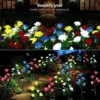 5 Heads Solar Lights Outdoor Decorative Solar Garden Lights Rose Flower Lawn Lamp for Yard Patio Garden Decor - Image 5