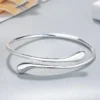 Sterling Silver Bracelets for Women fine Water droplets bangles lady Fashion Wedding Party Christmas Gift Jewelry