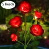 5 Heads Solar Lights Outdoor Decorative Solar Garden Lights Rose Flower Lawn Lamp for Yard Patio Garden Decor - Image 6