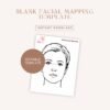 Aesthetic Face Chart - Blank Facial Mapping Template - Injectable Planning, Treatment Notes & Skin Analysis - Clinical Reference PDF