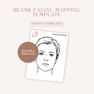 Aesthetic Face Chart - Blank Facial Mapping Template - Injectable Planning, Treatment Notes & Skin Analysis - Clinical Reference PDF