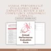 Annual Performance Evaluation Form โ Employee Review and Key Competency Assessment Template - Performance Rating & Management Review