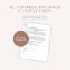 Blood Draw Informed Consent Form - Venipuncture Consent Template - Laboratory Testing Authorization - Clinical Medical PDF