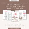 Calculating the Osmolarity of an IV - IV Osmolarity Calculation Guide for IV Therapy - Osmolarity Calculation Chart and Clinical SOPs