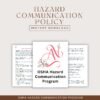 Hazard Communication Policy - OSHA Hazard Communication Program (HCS) Workplace Safety and Chemical Safety Compliance Template PDF