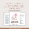 Medical Supply Vendor List - 40+ Clinic and IV Therapy Suppliers | Equipment, Cleanroom & Ozone Therapy Resources | Clinical Reference PDF