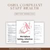 OSHA Compliant Staff Health and Safety Plan – Workplace Safety, Infection Control & Emergency Preparedness Policy Template PDF