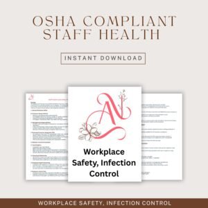 OSHA Compliant Staff Health and Safety Plan – Workplace Safety, Infection Control & Emergency Preparedness Policy Template PDF
