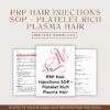 PRP Hair Injections SOP - Platelet Rich Plasma Hair Restoration Protocol, Hair Loss Treatment Procedure Guide PDF