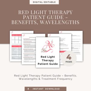 Red Light Therapy Patient Guide - Benefits, Wavelengths and Treatment Frequency - Skin, Pain & Wellness Support - Clinical Reference